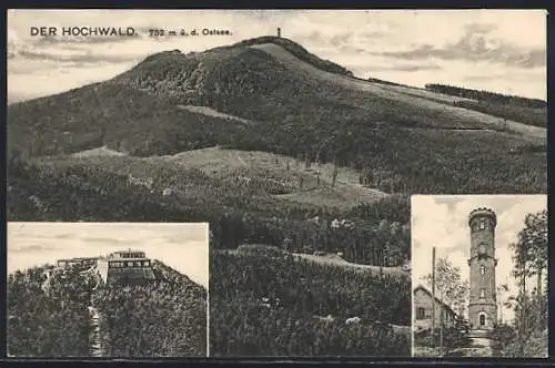 AK Hochwald / Zittau, Aussichtsturm Zittauer Gebirge, Gasthaus