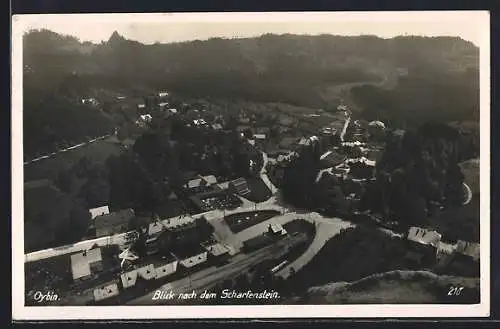AK Oybin, Blick nach dem Scharfenstein