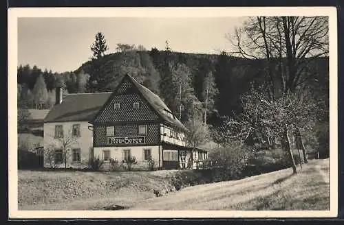AK Waltersdorf /Zittauer Gebirge, Gasthaus Neu-Sorge