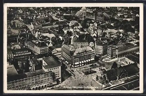 AK Essen / Ruhr, Hauptbahnhofsvorplatz, Stadtansicht