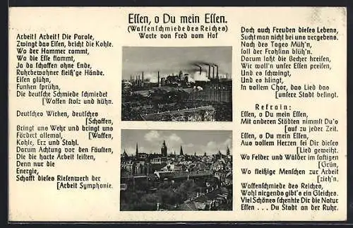 AK Essen / Ruhr, Waffenschmiede des Reiches, Industriepanorama, Stadtansicht