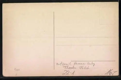 AK Antsemitischer Hammer-Verlag, Theodor Fritsch, Zitat v. Fritz Thor