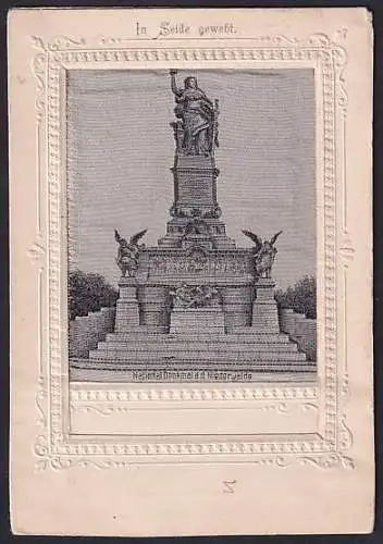 Seiden-AK Nationaldenkmal auf dem Niederwald