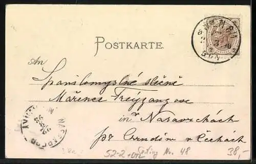Künstler-AK Berchtesgaden, Ortsansicht, Berg mit Gesicht, Berggesichter, Seiling Nr. 48