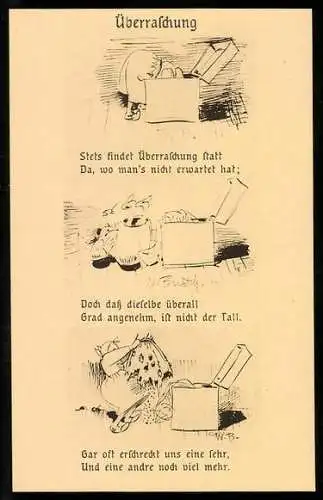10 Künstler-AK Wilhelm Busch: Aus Wilhelm Busch`s Skizzenbüchern, Serie II, Ständchen, Der Verdächtige, Die Zeit u. A.