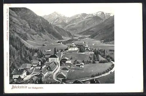 AK Böckstein, Ortsansicht mit Bergen