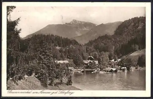 AK St. Gilgen am Abersee, Brunnwinkel gegen den Schafberg