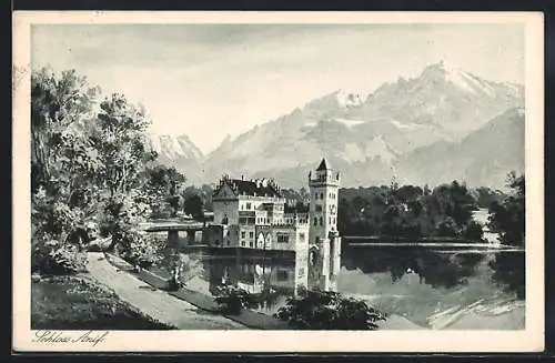 AK Anif, Schloss mit Bergen