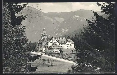 AK Semmering, Hotel Erzherzog Johann mit Sonnwendstein