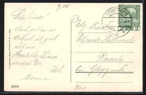 AK Schottwien /N.-Oe., Strassenpartie gegen Maria-Schutz und Sonnwendstein