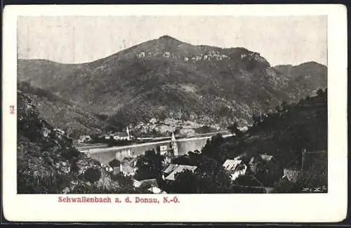 AK Schwallenbach a. d. Donau, Ortspartie im Gebirge
