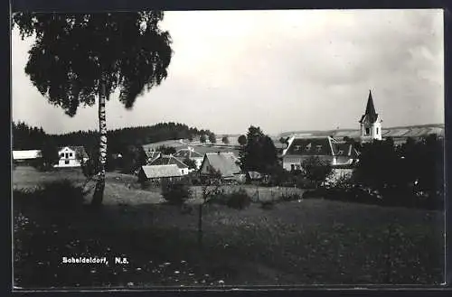 AK Göpfritz an der Wild, Scheideldorf mit Kirche