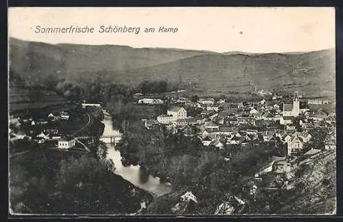 AK Schönberg am Kamp, Teilansicht mit Kirche