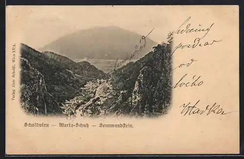 AK Schottwien, Maria-Schutz, Teilansicht mit Sonnwendstein
