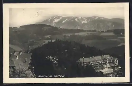 AK Semmering, Kurhaus mit Bergen