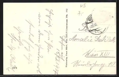 AK Hoheneich /N.-Ö., Ortspanorama von einem Gewässer aus