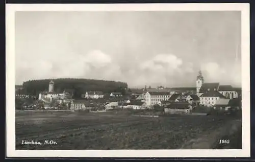 AK Litschau /N.-Ö., Ortsansicht von einem Feld aus