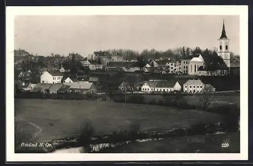 AK Gmünd /N. Oe., Ortsansicht mit der Kirche