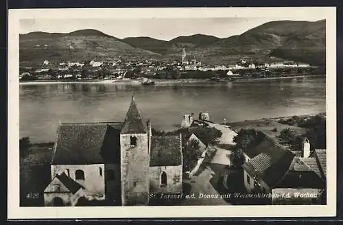 AK Rossatz-Arnsdorf, St. Lorenz an der Donau mit Weissenkirchen in der Wachau