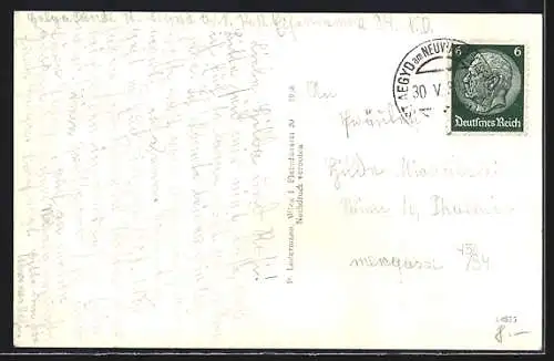 AK St. Aegyd am Neuwalde, Totalansicht mit Göller aus der Vogelschau