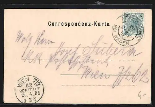 AK Heiligenkreuz bei Baden, Stift-Panorama aus der Vogelschau