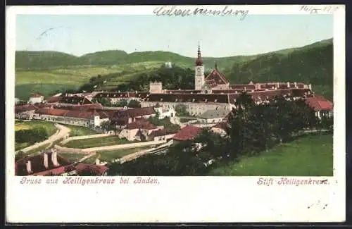 AK Heiligenkreuz b. Baden, Teilansicht mit Stift Heiligenkreuz
