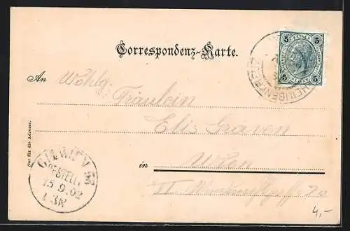 AK Heiligenkreuz b. Baden, Teilansicht mit Stift Heiligenkreuz