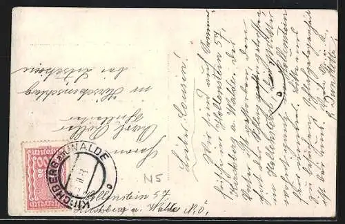 AK Kirchberg am Walde, Teilansicht mit Kirche