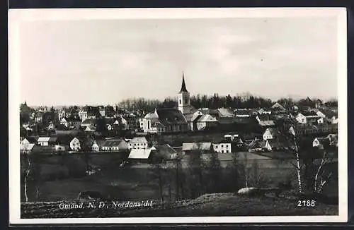 AK Gmünd /N. D., Nordansicht mit Kirche
