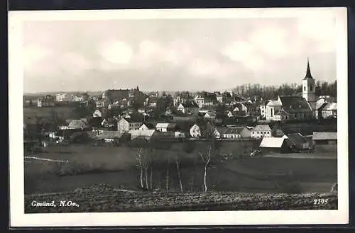 AK Gmünd, Panorama mit Kirche