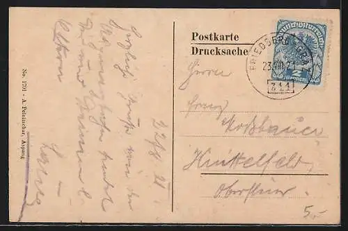 AK St. Corona bei Kirchberg, Ortspartie mit Kirche