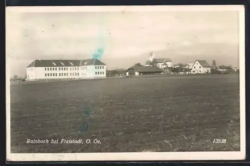 AK Rainbach bei Freistadt, Ortspartie mit Kirche
