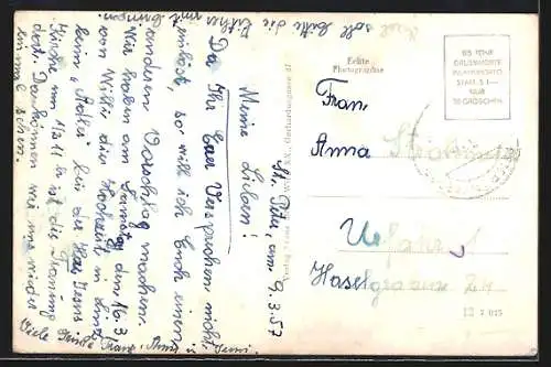 AK Rainbach bei Freistadt, Ortspartie mit Kirche