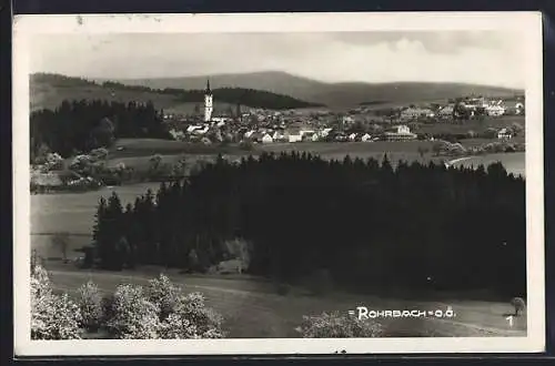 AK Rohrbach /O. Ö., Teilansicht mit Kirche