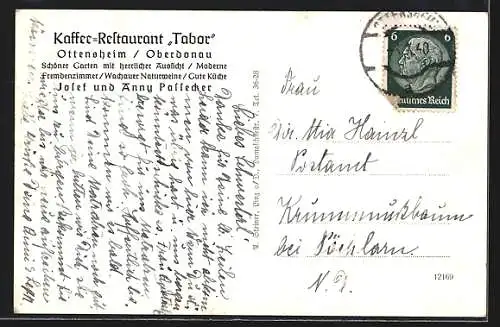 AK Ottensheim a. D., Uferpartie mit Kirche