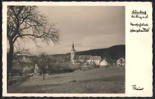 AK Wilhering, Dörnbach bei Linz, Blick auf die Wallfahrtskirche
