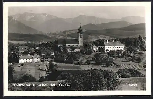AK Pfarrkirchen bei Bad Hall, Ortspartie mit Kirche