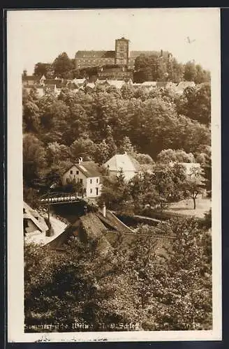 AK Weitra /N. D., Ortsansicht mit Schloss