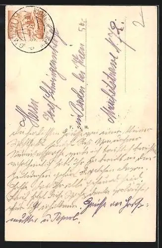 AK Hoheneich /N.-Oe., Kirche mit Wasserspiegelung