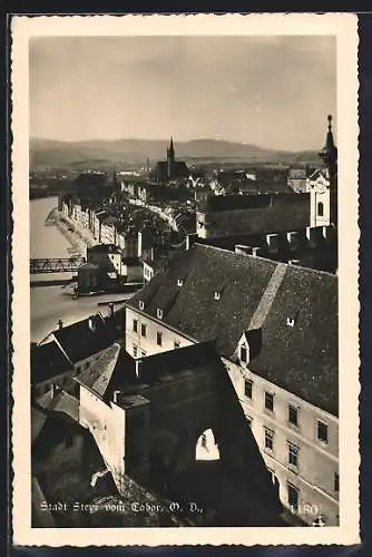 AK Steyr /N. D., Ortsansicht vom Tabor aus