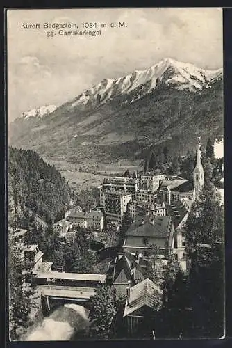 AK Badgastein, Ortsansicht gg. Gamskarkogel