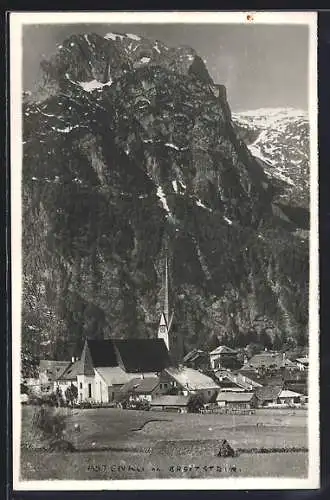 AK Abtenau, Ortsansicht mit Breitstein