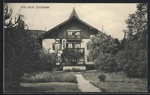 AK Schliersee, Hotel Villa Bicht mit Garten