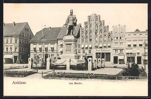 AK Anklam, Denkmal am Markt
