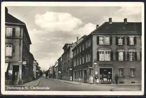 AK Heilbronn a. N., Lebensmittelhaus Kimmerle in der Cäcilienstrasse