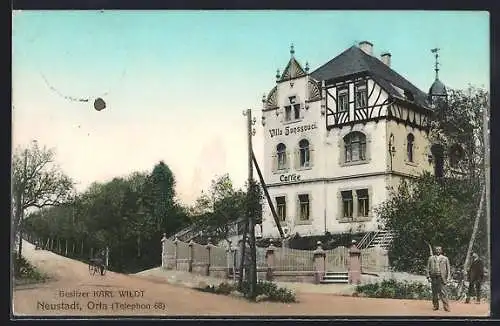 AK Neustadt a. Orla, Gasthaus Villa Sanssouci