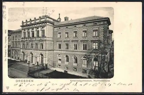 AK Dresden, Annenrealgymnasium in der Humboldstrasse