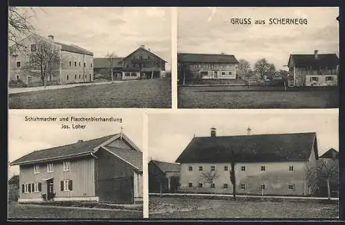 AK Schernegg, Schuhmacher und Flaschenbierhandlung Jos. Loher