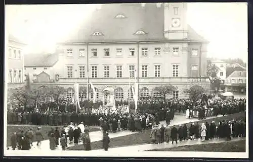 Foto-AK Altötting, Weihe der Kriegsglocken für die St. Michaelskirche 11.11.1929