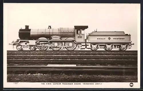 AK GWR Express Passenger Engine Pendennis Castle, englische Eisenbahn